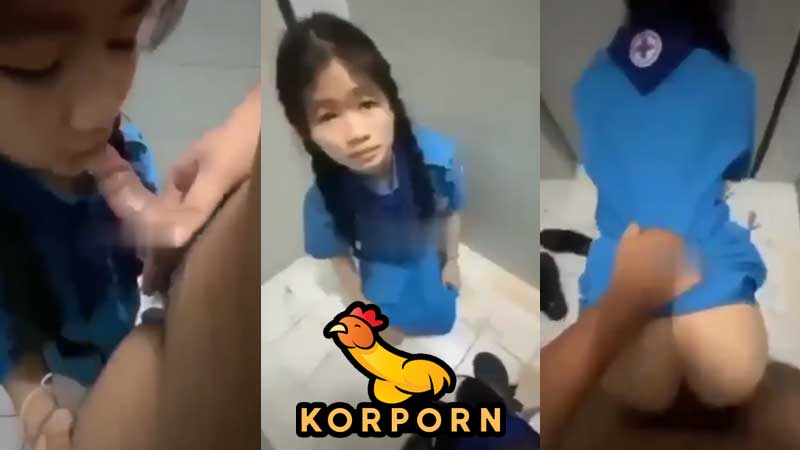 คลิปหลุด นักเรียน เงี่ยนหีแอบเย็ดกับแฟนในห้องน้ำโรงเรียน โม๊คควยให้อย่างเด็ดก่อนแอ่นหีให้ยัดควยเย็ดท่าหมาxxx เย็ดสดคาชุดเนตรนารีเสียวจัด
